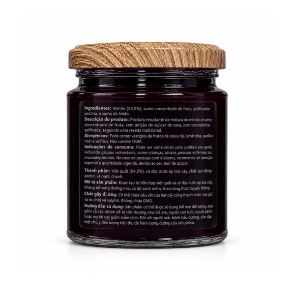 MỨT VIỆT QUẤT KHÔNG ĐƯỜNG SABOR - BLUEBERRY JAM NO ADDED SUGAR SABOR 280g