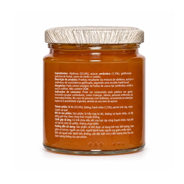MỨT BÍ ĐỎ HẠNH NHÂN SABOR - PUMPKIN WITH ALMOND JAM SABOR 280g