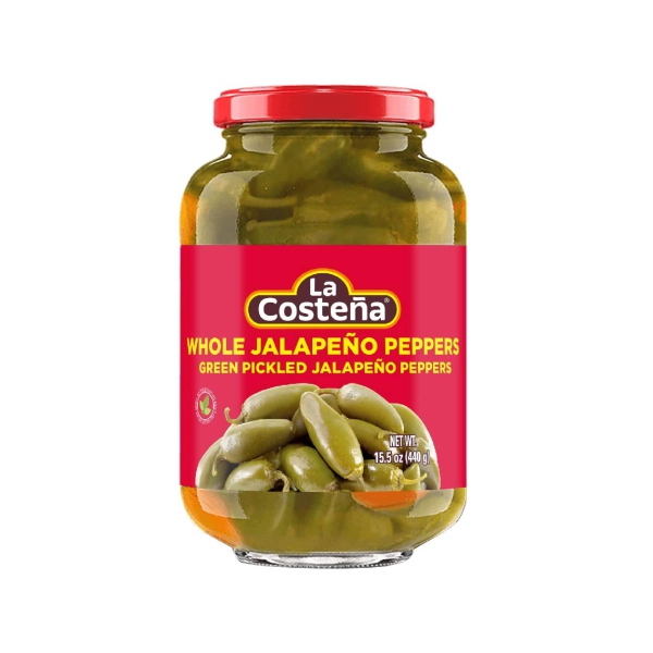 Ớt Xanh Ngâm Nguyên Quả - Whole Jalapeno Peppers (La Costena) 440g