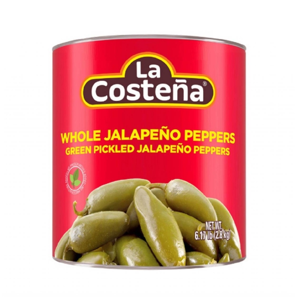 Ớt Xanh Ngâm Nguyên Quả - Green Pickled Jalapeno Peppers 2.8kg